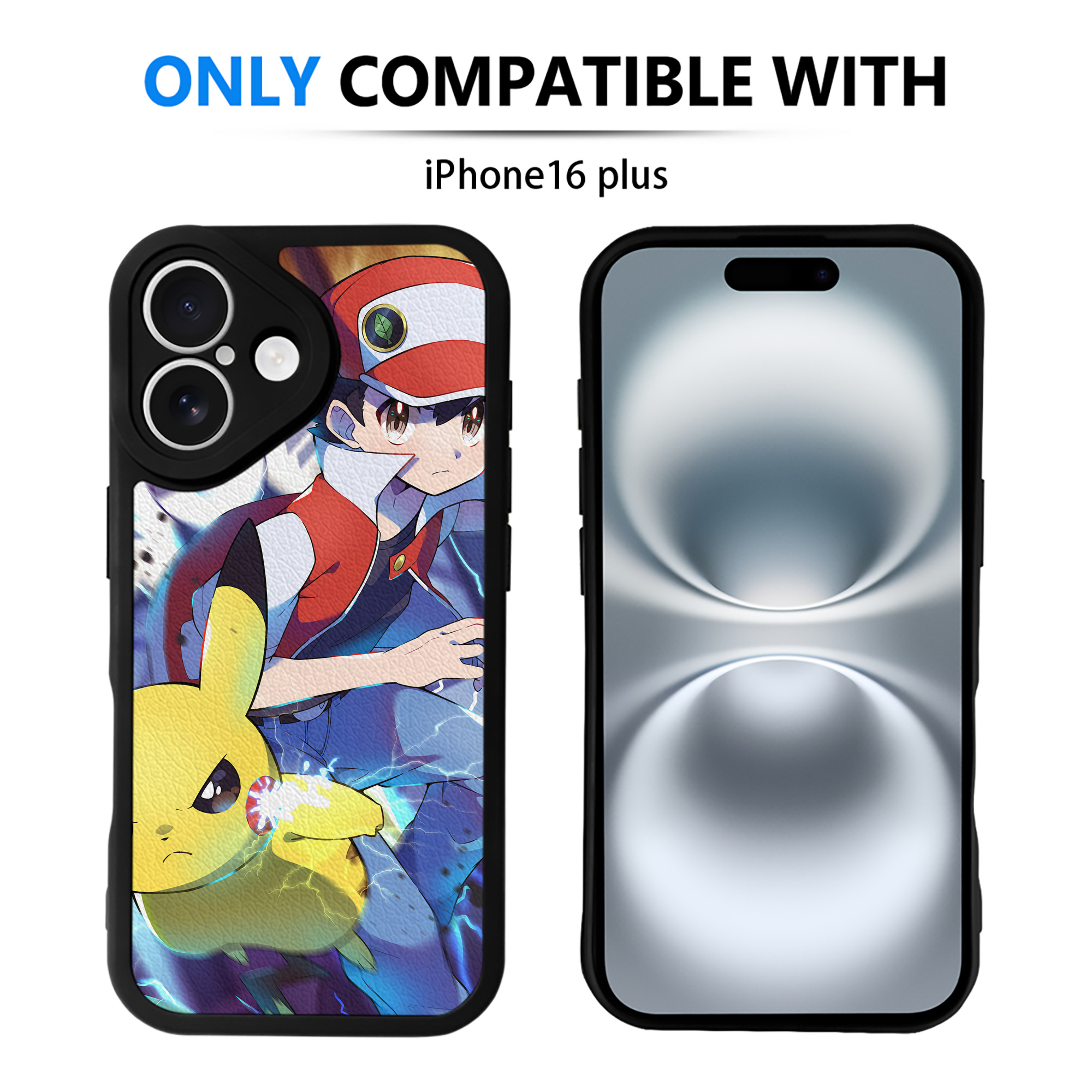 （画像用） ポケットモンスター Pokémon 【iPhone 16シリーズ対応】シリコンスマホケース（レザー調） 材質：シリコン
